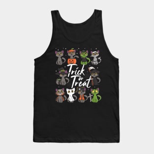 Cute Halloween Cats Trick or Treat Tank Top